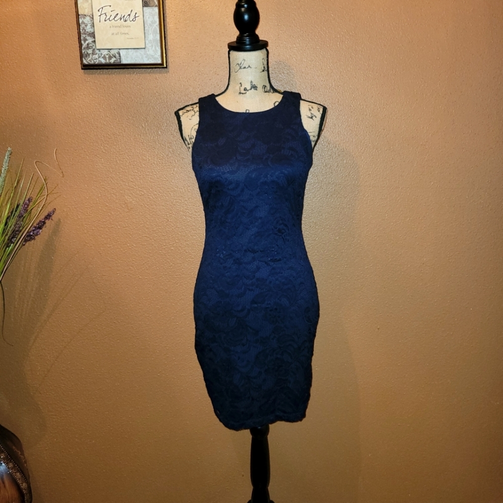 Honey & Rosie Above Knee Blue Dress